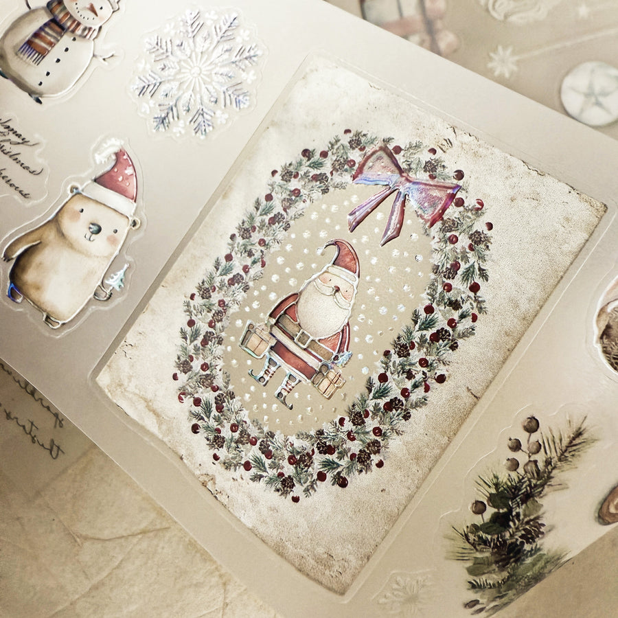 Journal Pages kiss-cut Mother-of-pearl crystal tape - winter wonderland