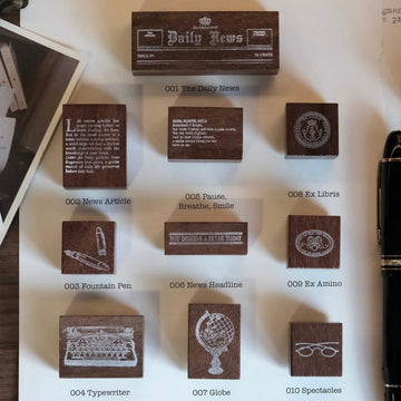 Jieyanow Atelier letters for today rubber stamps
