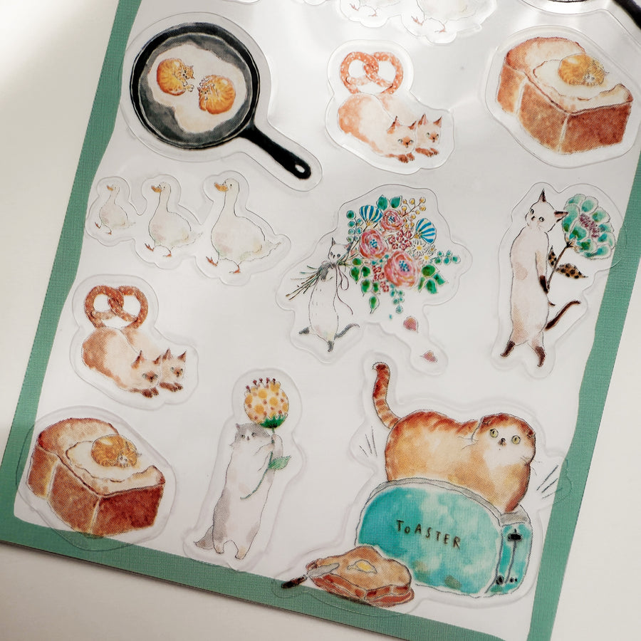 Furukawashiko Tocorocomugi clear sticker sheet - morning