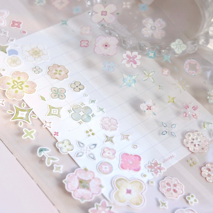 Freckles Tea Vol. 4 little flower kiss cut sticker roll