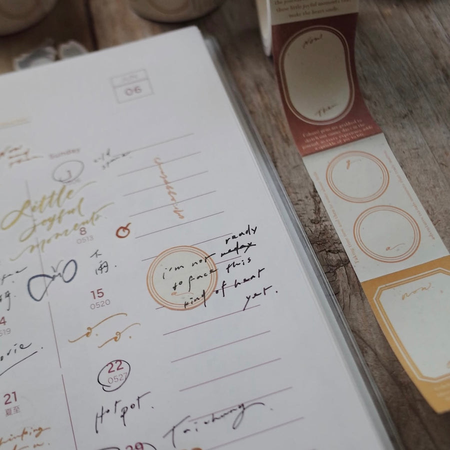 Mr Eggplants now and then paper note tape