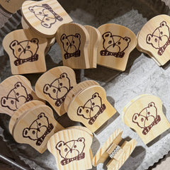 Shoichiro Tobimatsu Bear Toast Wooden Clip