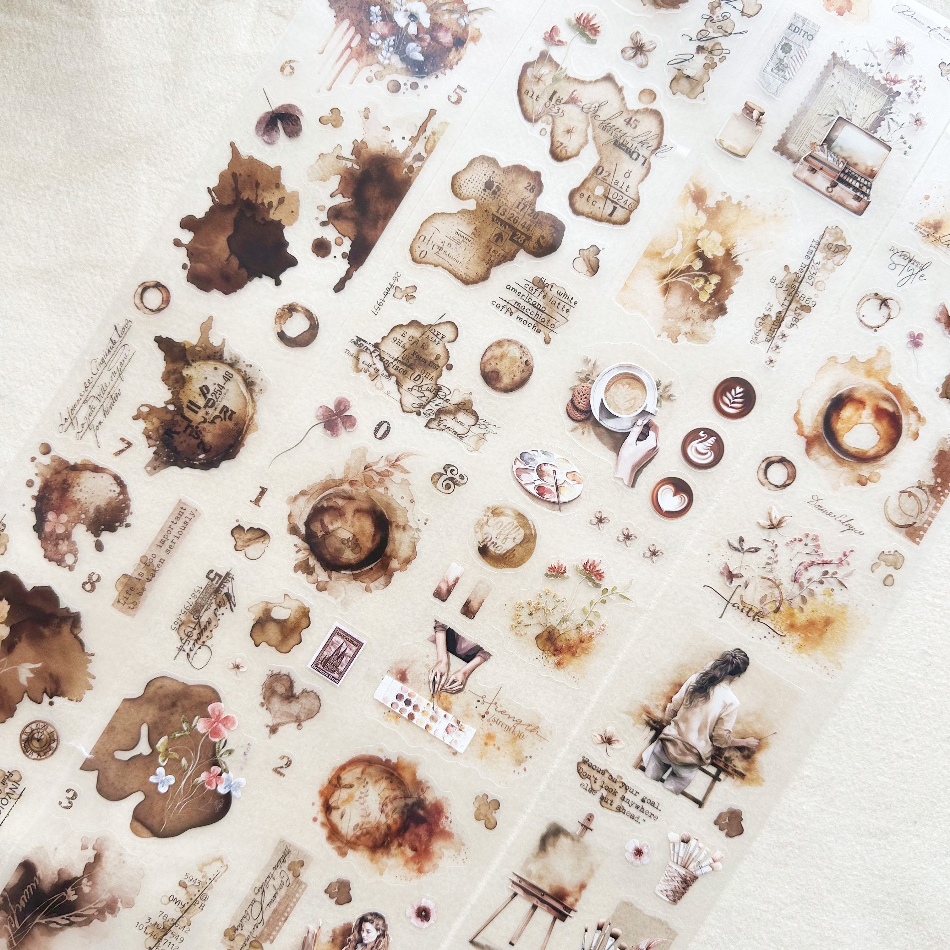 Journal pagesさん　PETテープ Journal Pages pre-cut pet tape - Espresso Enthusiast