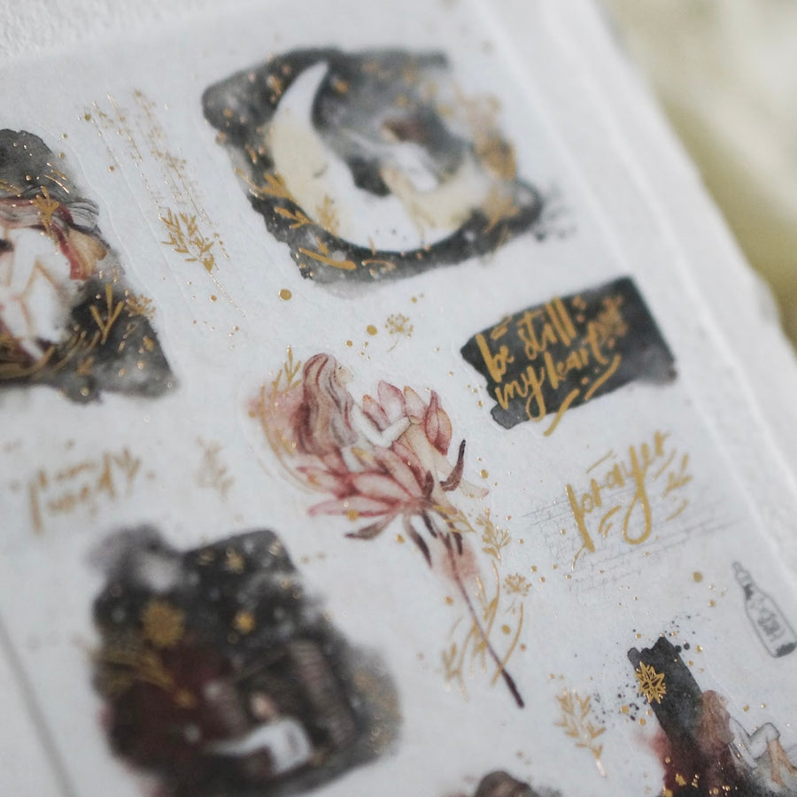 Black Milk Project prayer series paper & washi gold foil sticker