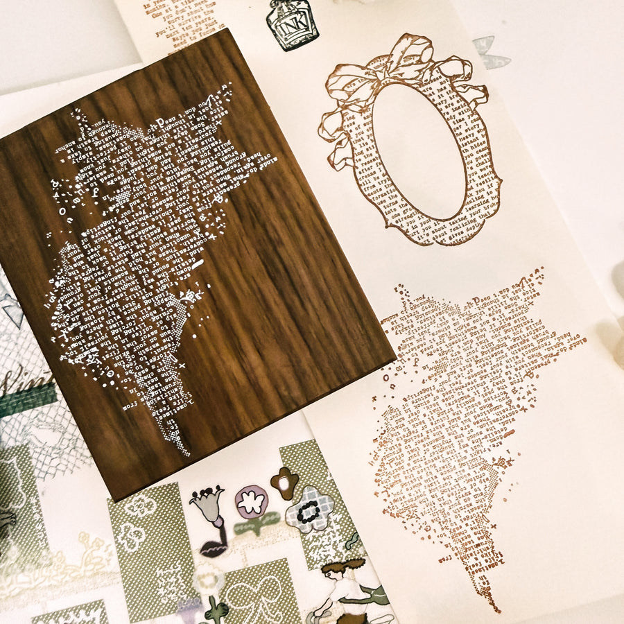 Journal pages rubber stamps - whispered layer
