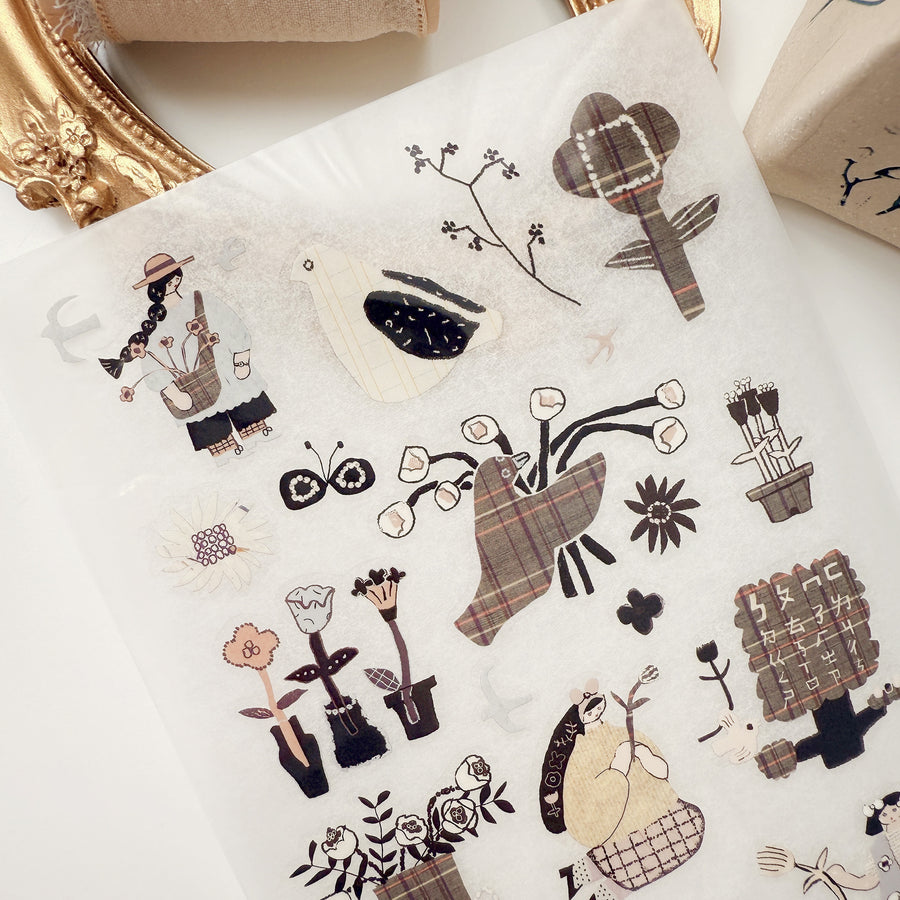 Misshoegg Days in Coffee print on stickers (2/sheet)