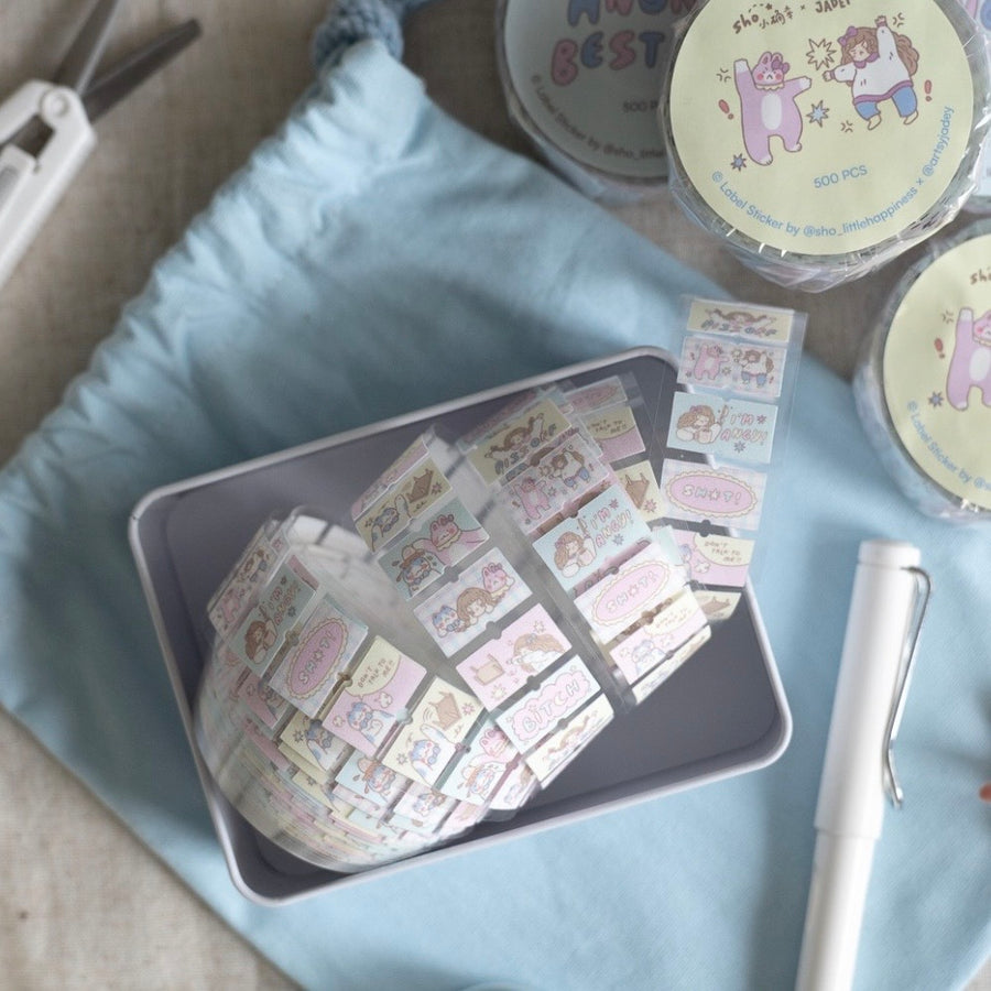 Shō Littlehappiness label sticker - Angry Besties