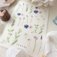 Miki Tamura matte sticker - Herbs