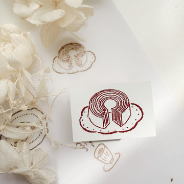 Hankodori original rubber stamp - baumkuchen