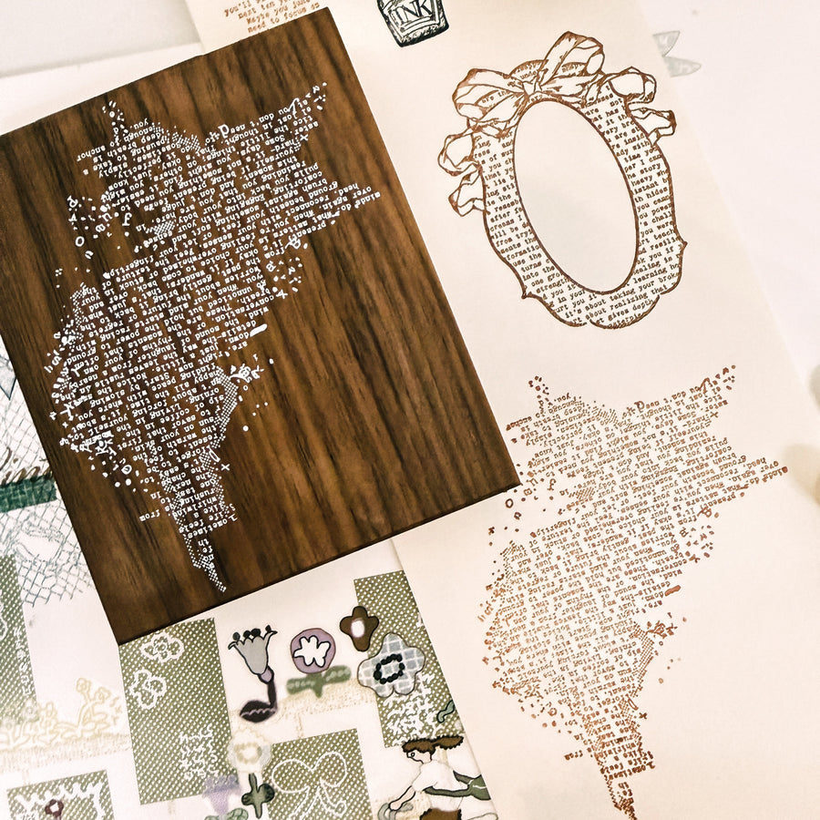 Journal pages rubber stamps - whispered layer