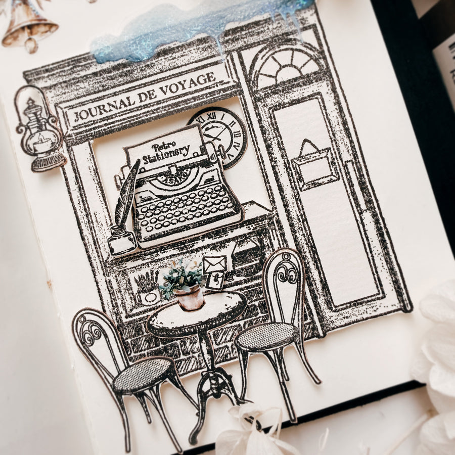 Journal pages rubber stamps - Stationery Cafe