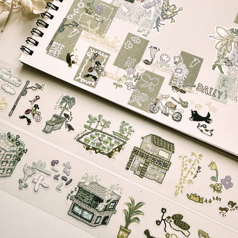 Misshoegg kiss cut pet tape - country road