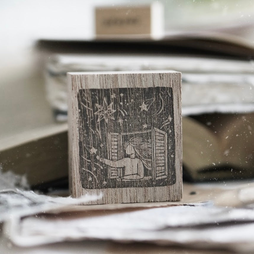 Black Milk Project “Prayer series ” Rubber Stamp - Window of stars