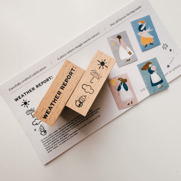 Journal Pages《weather report》words Rubber Stamps