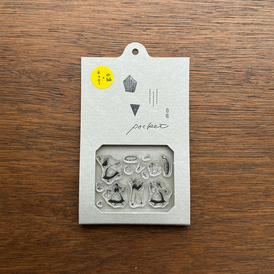 Mizushima x necktie JIZAI Clear Stamp - Let’s Dance!