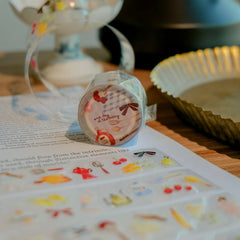 Meow Illustration One Day at the Bakery Glossy PET tape with Kisscut
