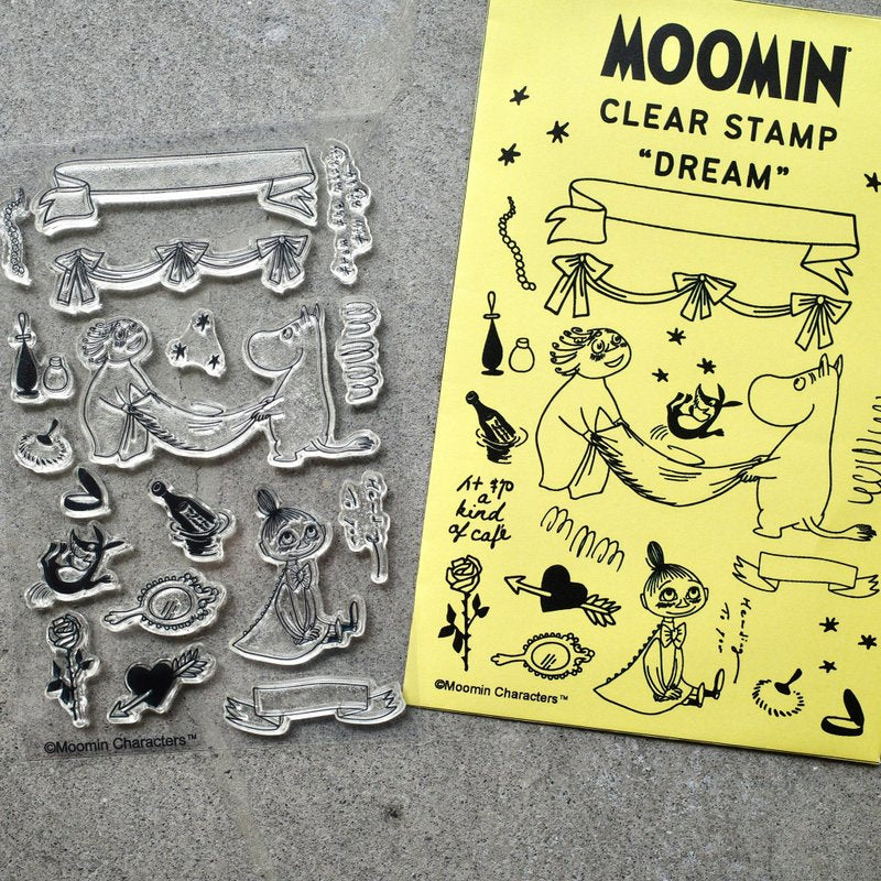 A kind of café 什物 x moomin “Dream” & “day” clear stamp set (Limited edition)