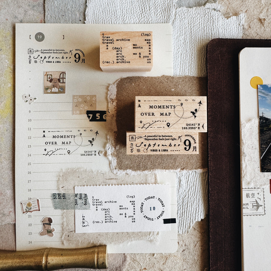 Penspapersplanner rubber Stamps - travel series