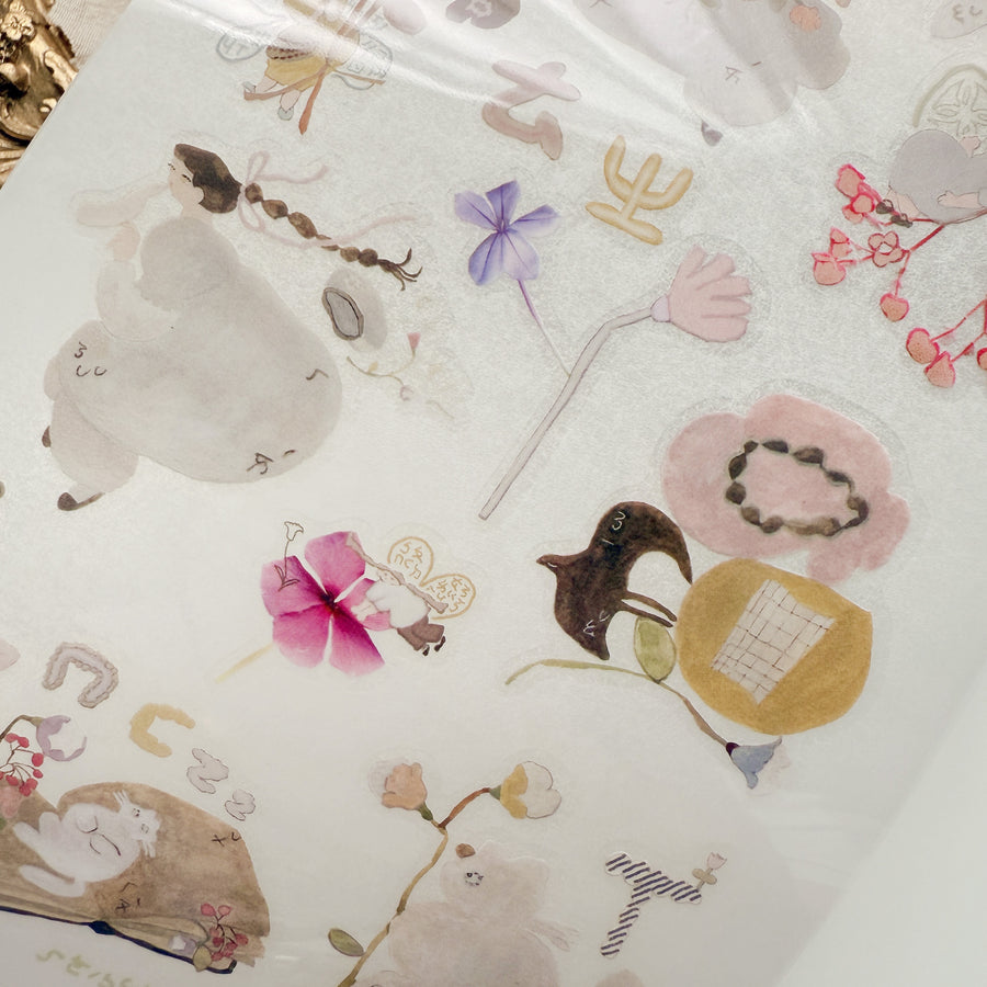 Misshoegg Phonetic Garden print on stickers (2/sheet)