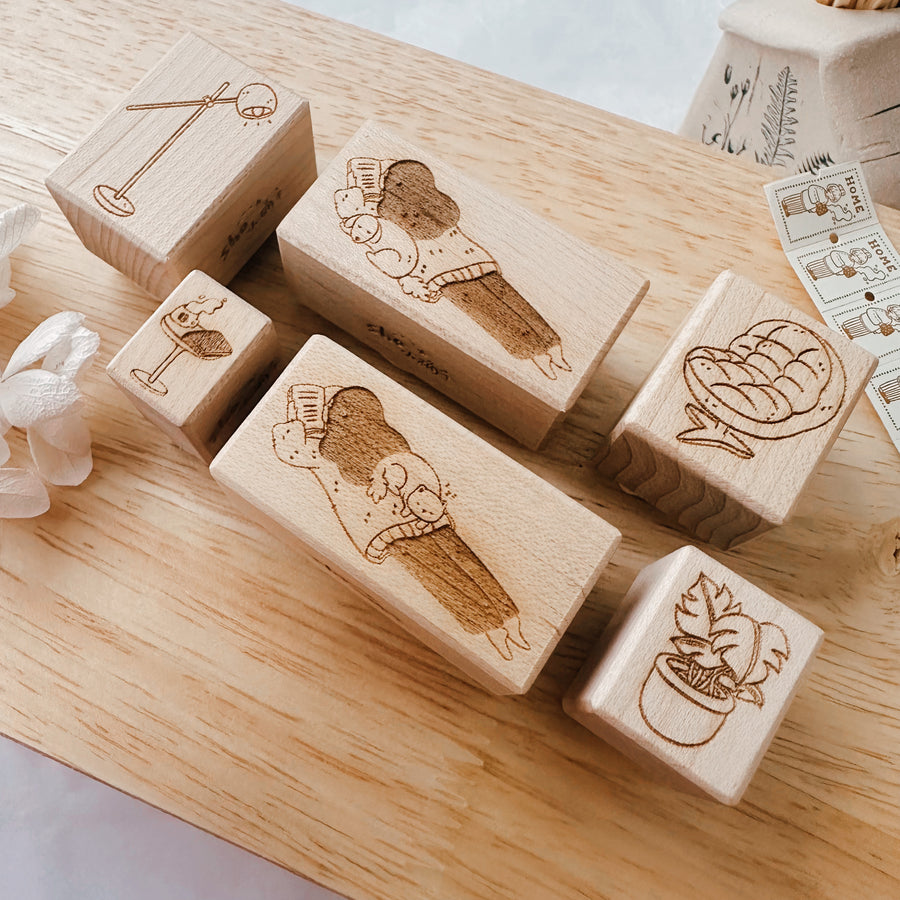 Shō Littlehappiness homebody rubber stamps