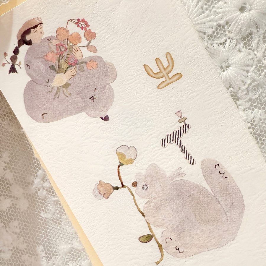 Misshoegg Phonetic Garden print on stickers (2/sheet)