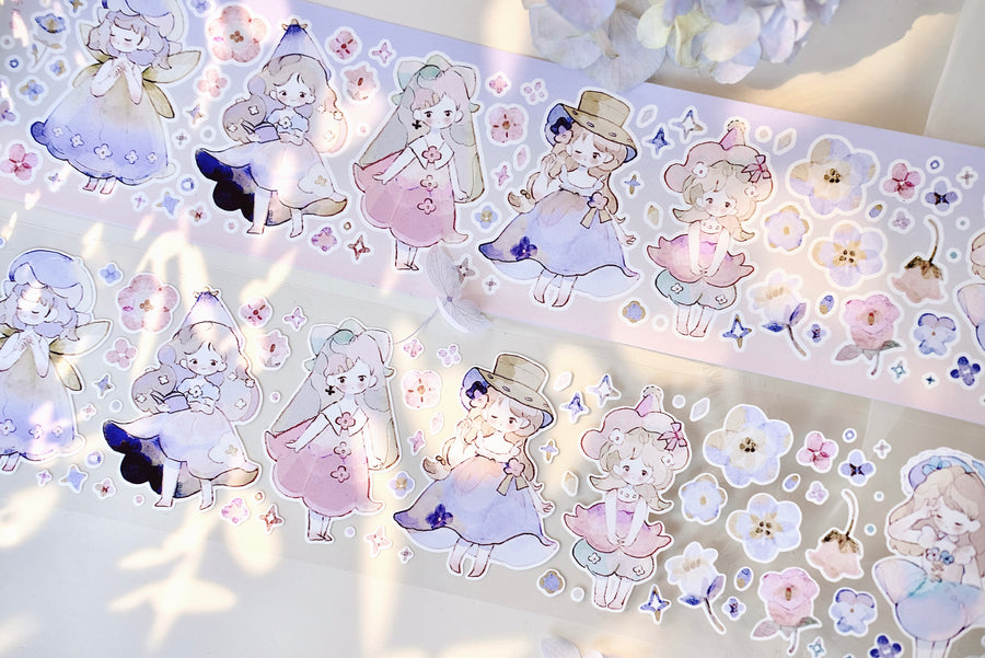 Freckles Tea Vol. 4 little flower fairy galaxy foil sticker roll