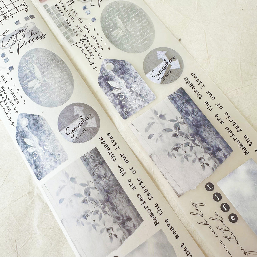 Journal Pages “To Be Continous” die cut washi tape, washi tape & pet tape