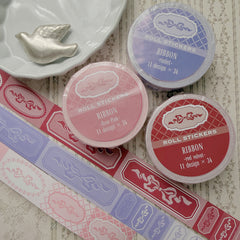 Merilforel label stickers - ribbon