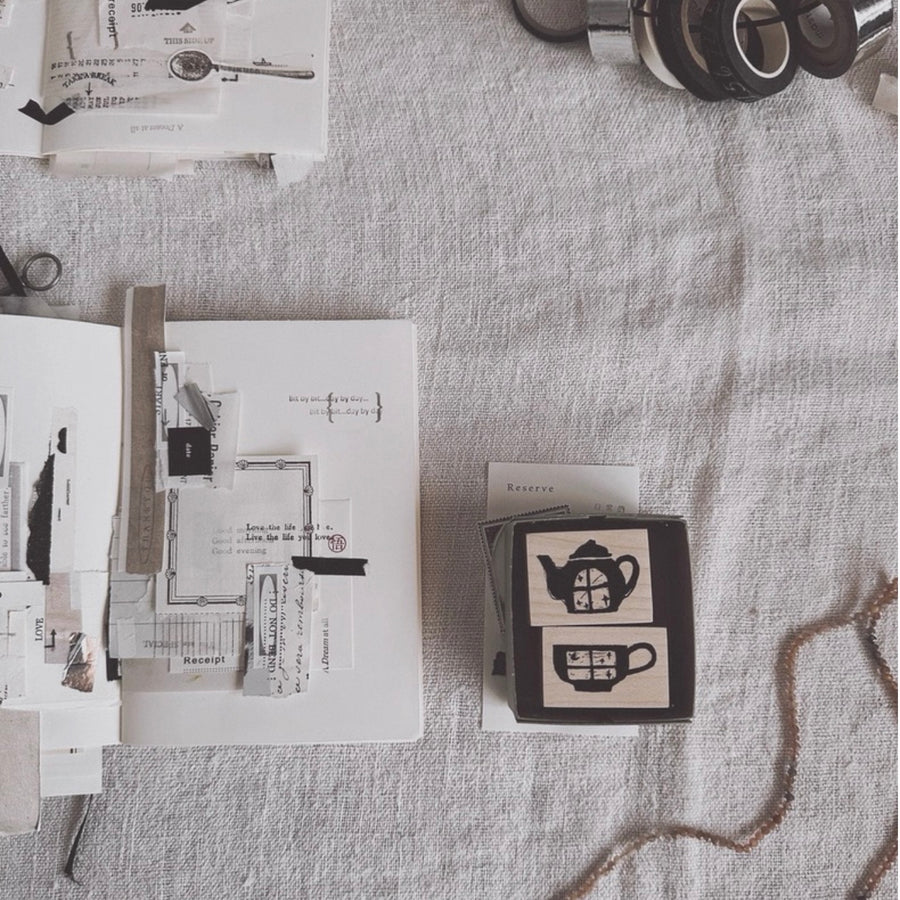 Penny.FEI rubber stamps - Starlit Teacups