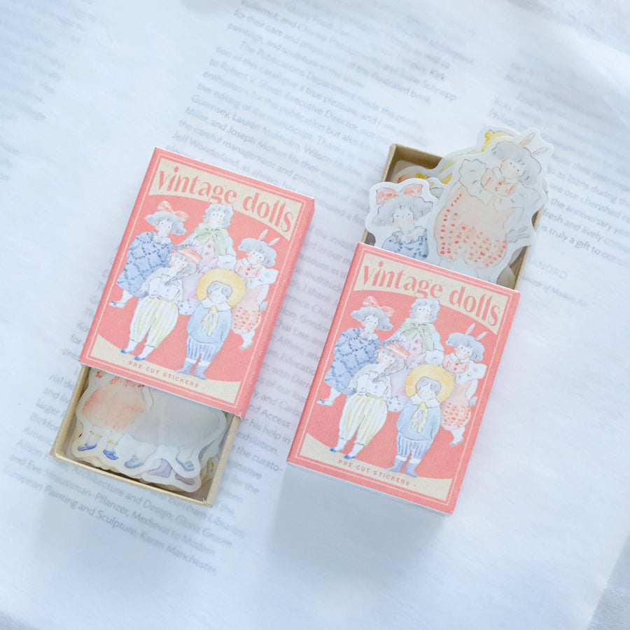 Dodolulu flake sticker matchbox 08 - vintage dolls