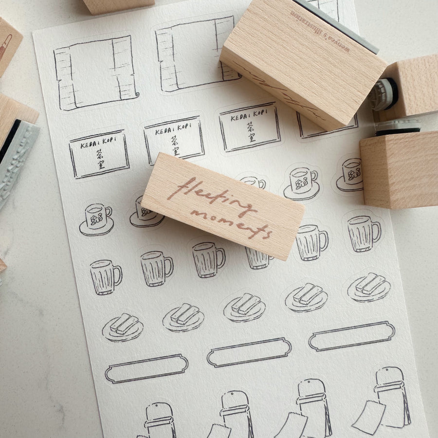 wenyea's illustration wordings rubber stamps