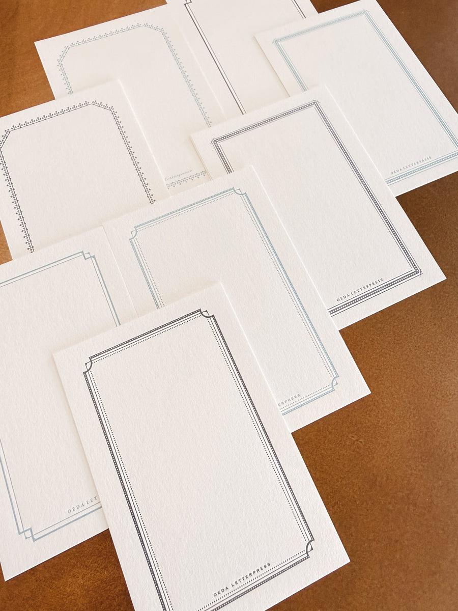 Oeda letterpress Large frame card set