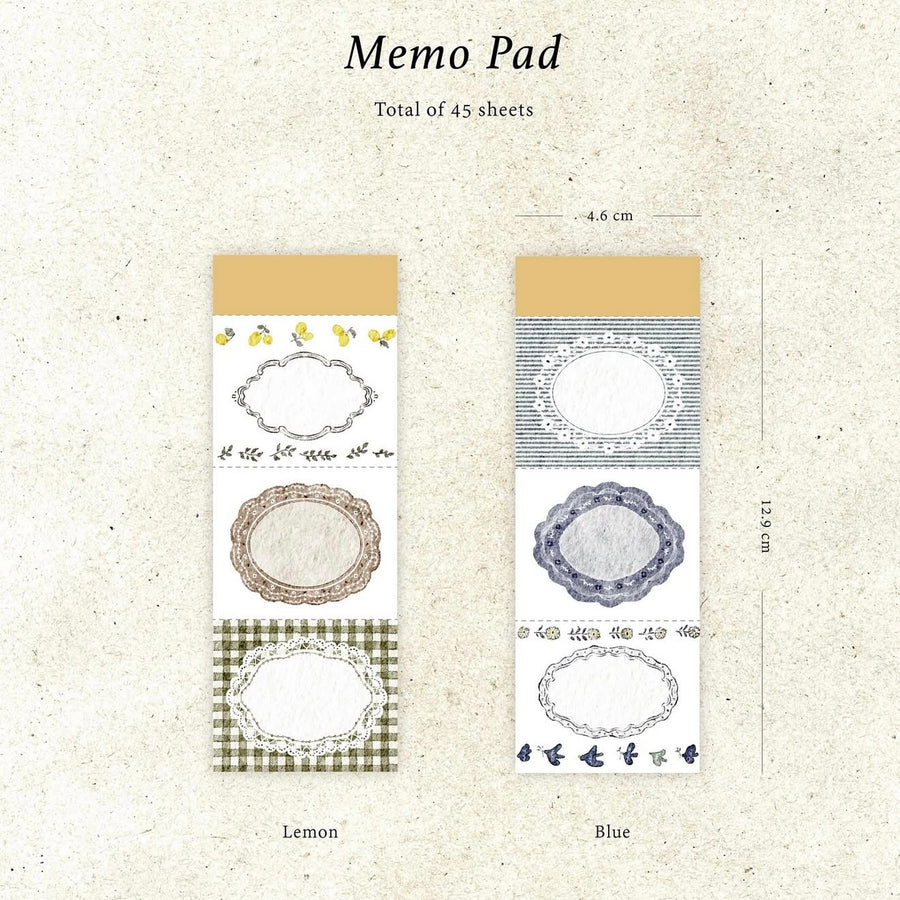 Pion - memo pad - Lemon & blue