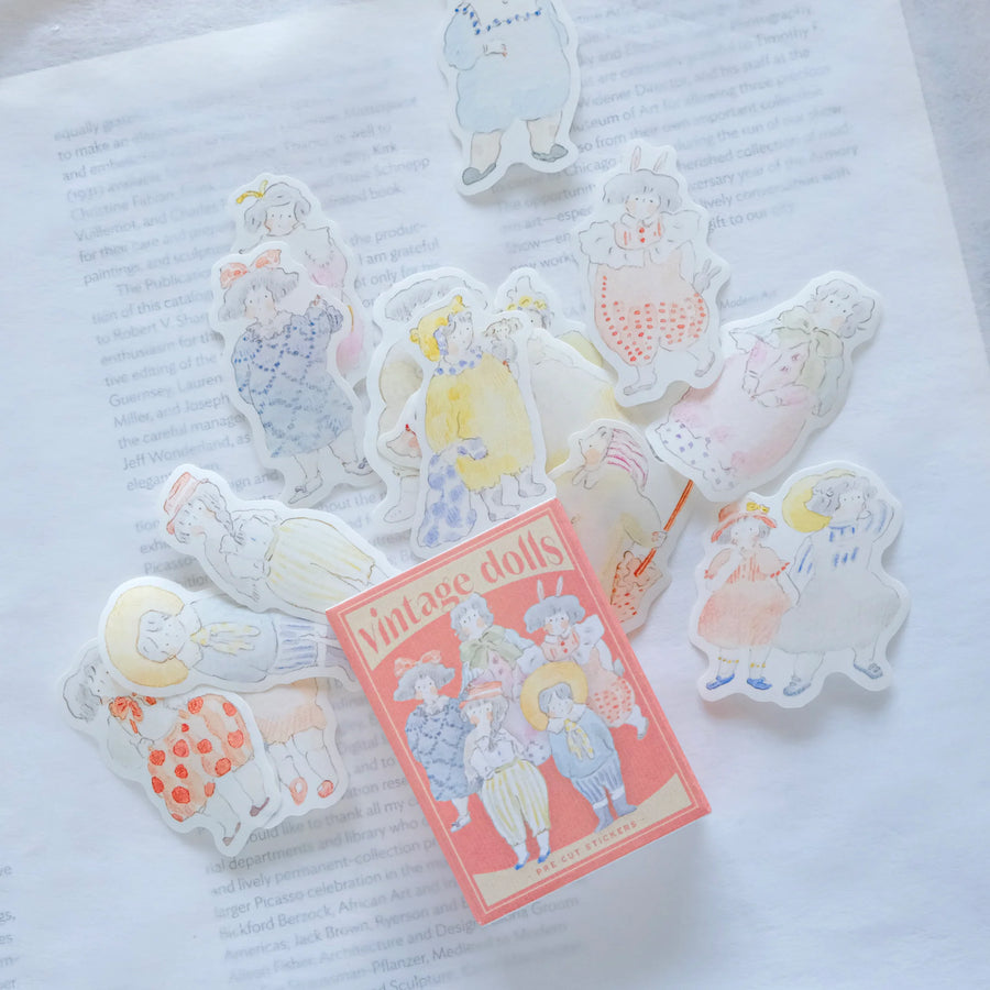 Dodolulu flake sticker matchbox 08 - vintage dolls