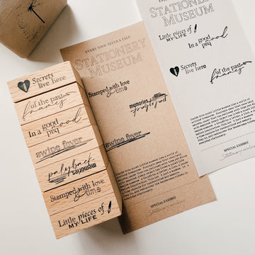 Journal Pages《moments II》words Rubber Stamps