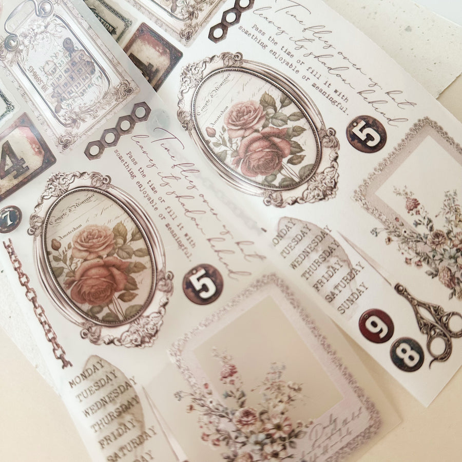 Jun's Journal - Set of 18: Vintage Print Masking Tape (Various Designs)