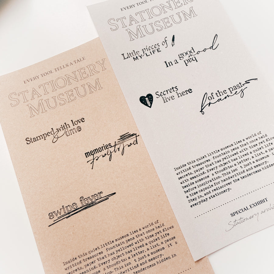 Journal Pages《moments II》words Rubber Stamps