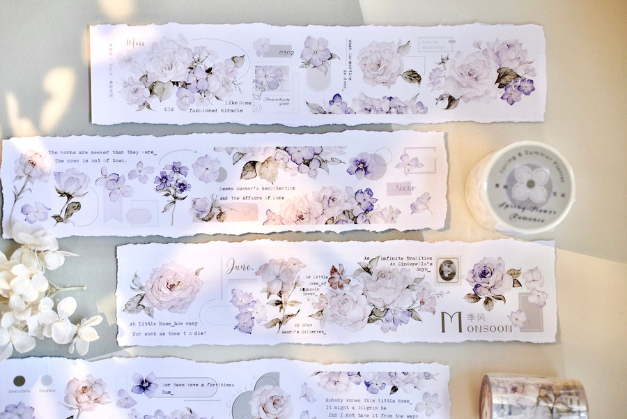 Freckles Tea Vol. 4 spring flower washi tape & pet tape