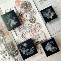 Journal pages rubber stamps- Shadow Bloom