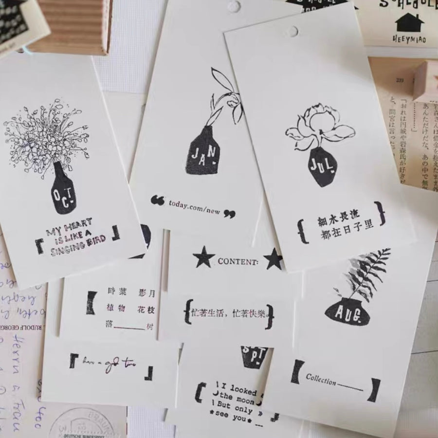 Heeymiao x Eureka < symbol & schedulehouse > rubber stamps