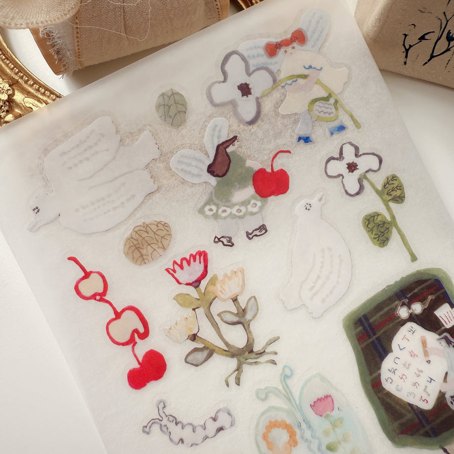 Misshoegg Learning Tree print on stickers (2/sheet)