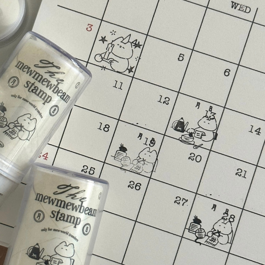 mewmewbeam vintage selfinking stamp