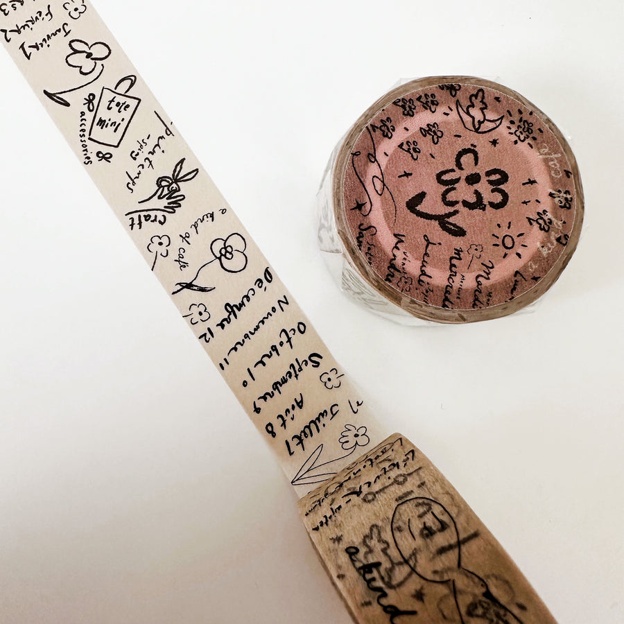 A kind of café 什物 PoeticSketch & Flower Doodle limited edition washi tape