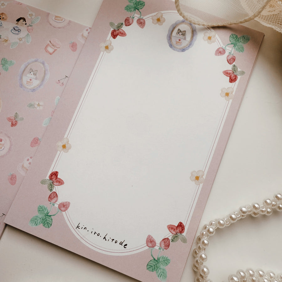 Kin.iro.hitode notepad - Strawberry