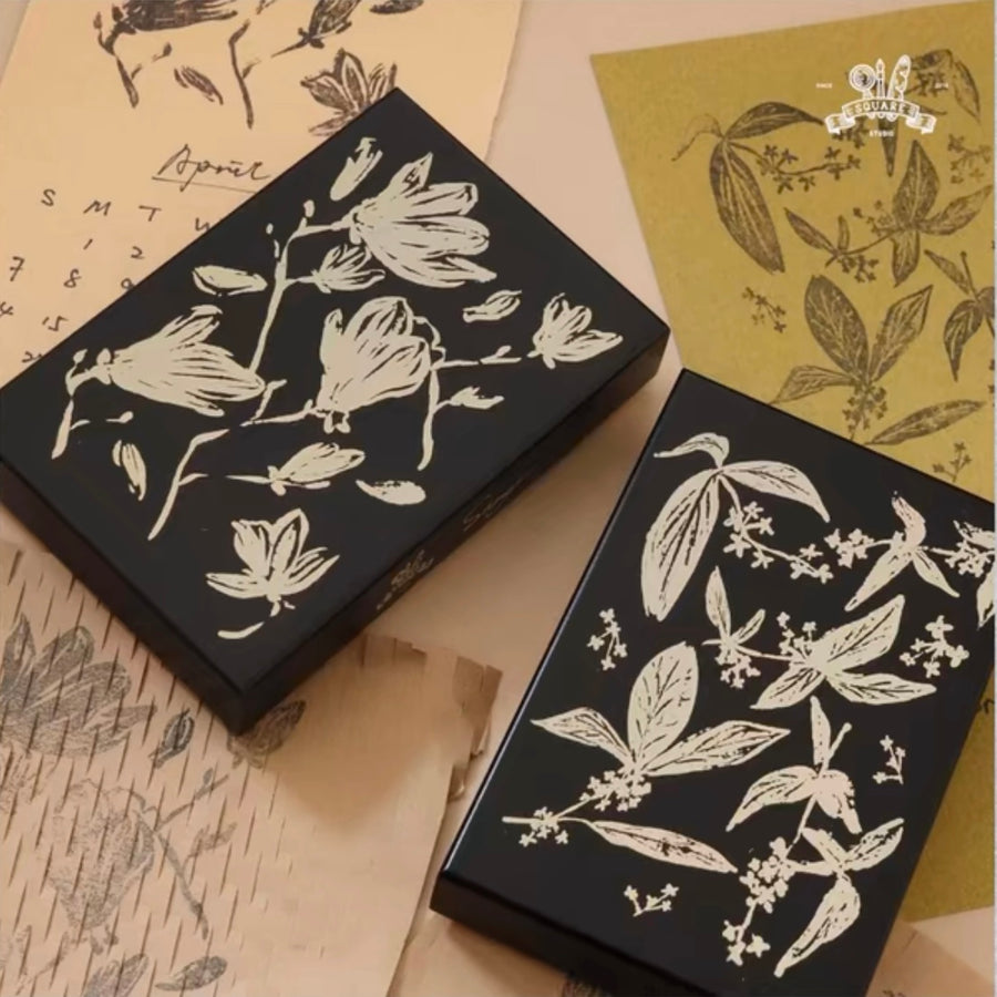 Square studio Shanghai series hand drawing rubber stamps