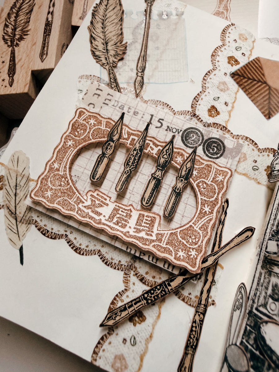 Stationerylovermarket x Breezystudio Rubber Stamp - Retro Label (Limited Edition)