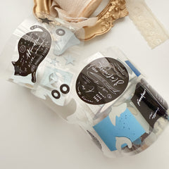 Mr Eggplants paper birds pet tape