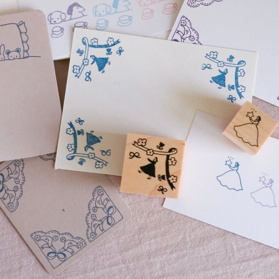 Kin.iro.hitode rubber stamp - girls decoration corner