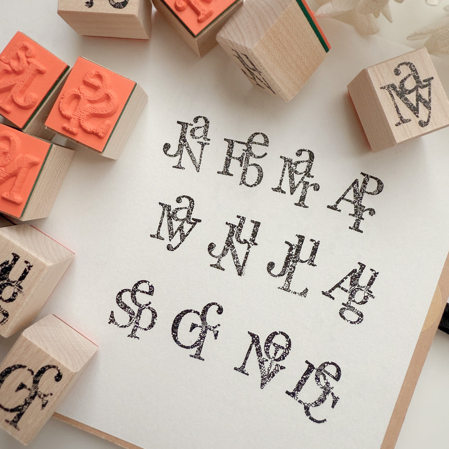 Journal pages rubber stamp set - month whispers