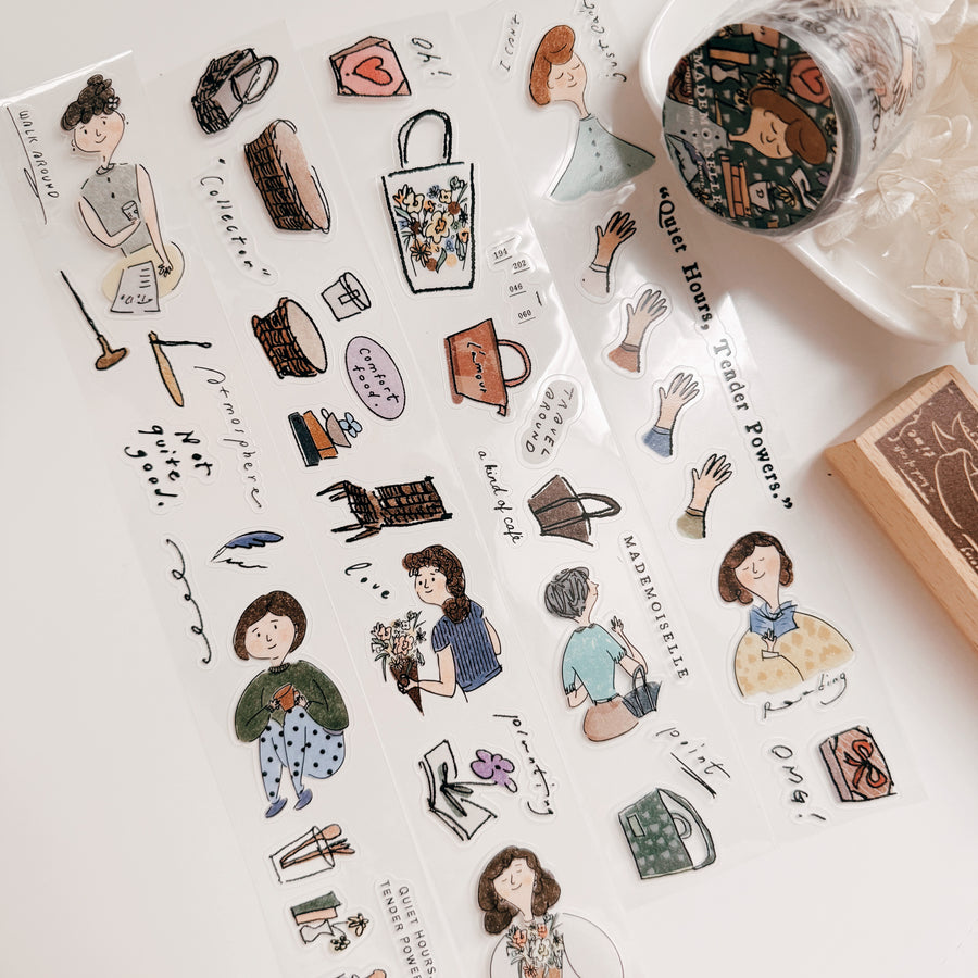 A kind of café 什物 Mademoiselle Kissing-Cut PET